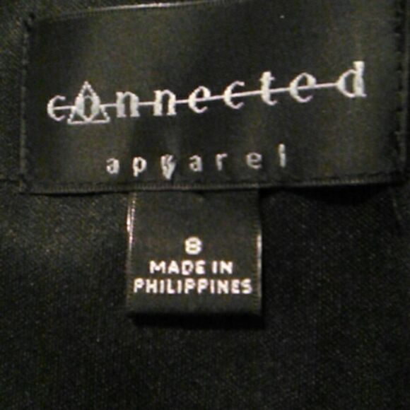 Connected Apparel Black and White Floaty Dress - Picture 8 of 10